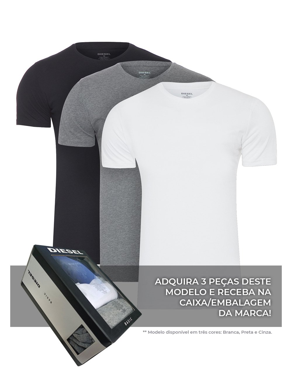camiseta branca diesel