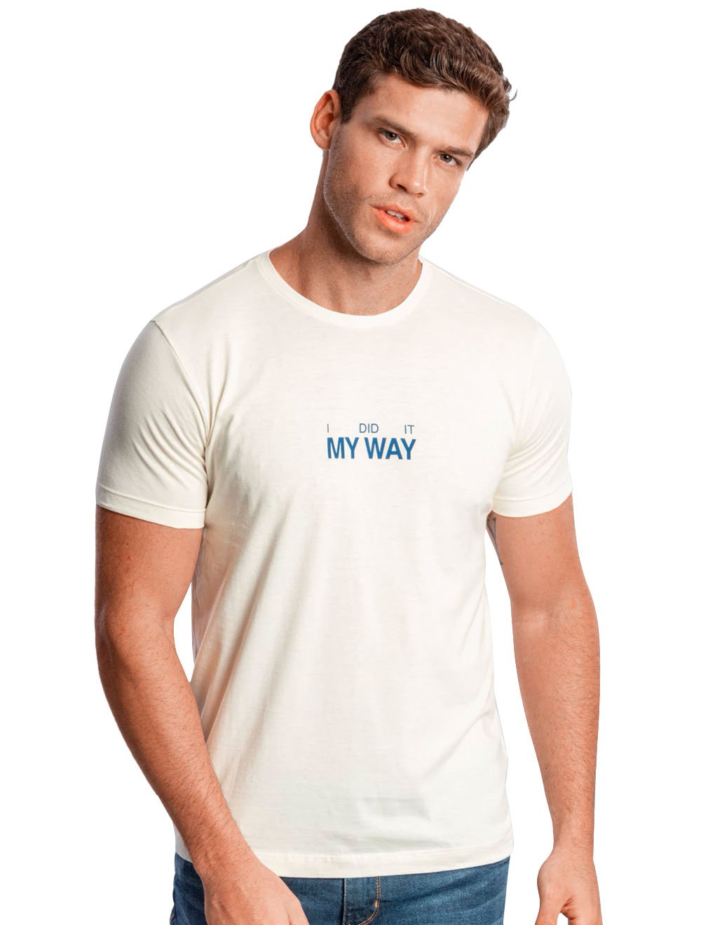 Camiseta Sergio K Masculina My Way Directions Off-White