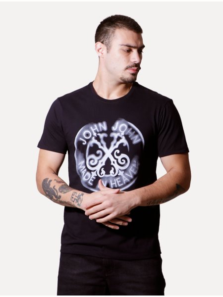 Camiseta John Sign Preto John John