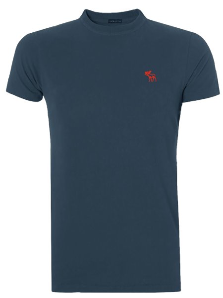Camiseta Abercrombie Masculina Outline Red Icon Azul Escuro