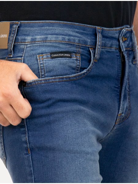 Calça Calvin Klein Jeans Masculina Skinny Pockets Stretch