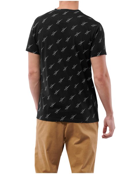 Camiseta Hollister Masculina Signature Graphic Logo Preta