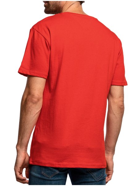 Camiseta Tommy Jeans Masculina Timeless Circle Badge Vermelho Escarlate