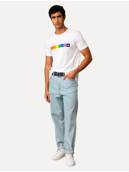 Camiseta Osklen Masculina Regular Stone Colored Squares Branca