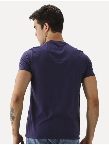 Camiseta Ellus Masculina Cotton Fine Maxi Splash Logo Roxo Escuro ...