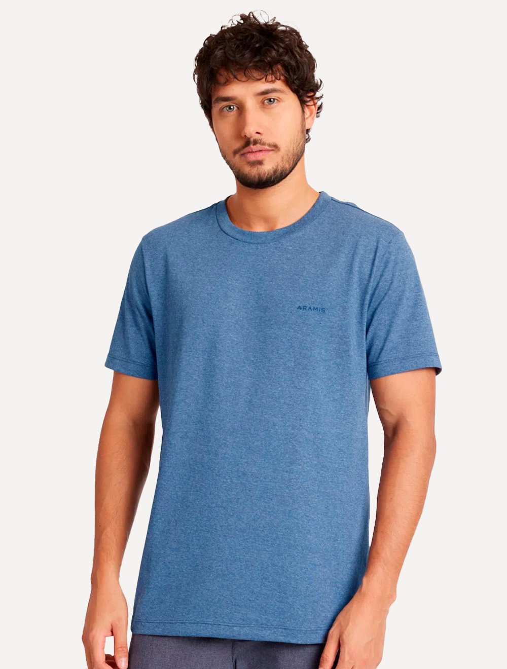 Camiseta Aramis Masculina Eco Lisa Azul Cobalto Mescla