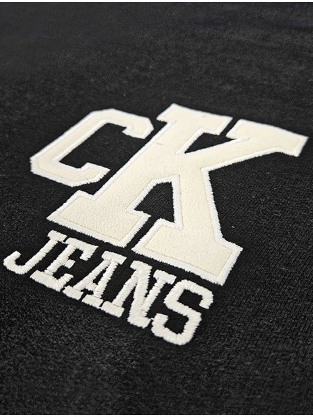 Moletom Calvin Klein Jeans Masculino Hoodie Logo Patch Preto
