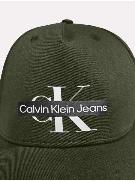 Boné Calvin Klein Jeans RE Issue Stripe Verde Militar