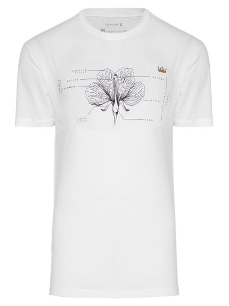 Camiseta Osklen Masculina Regular Stone Flower Parts Branca