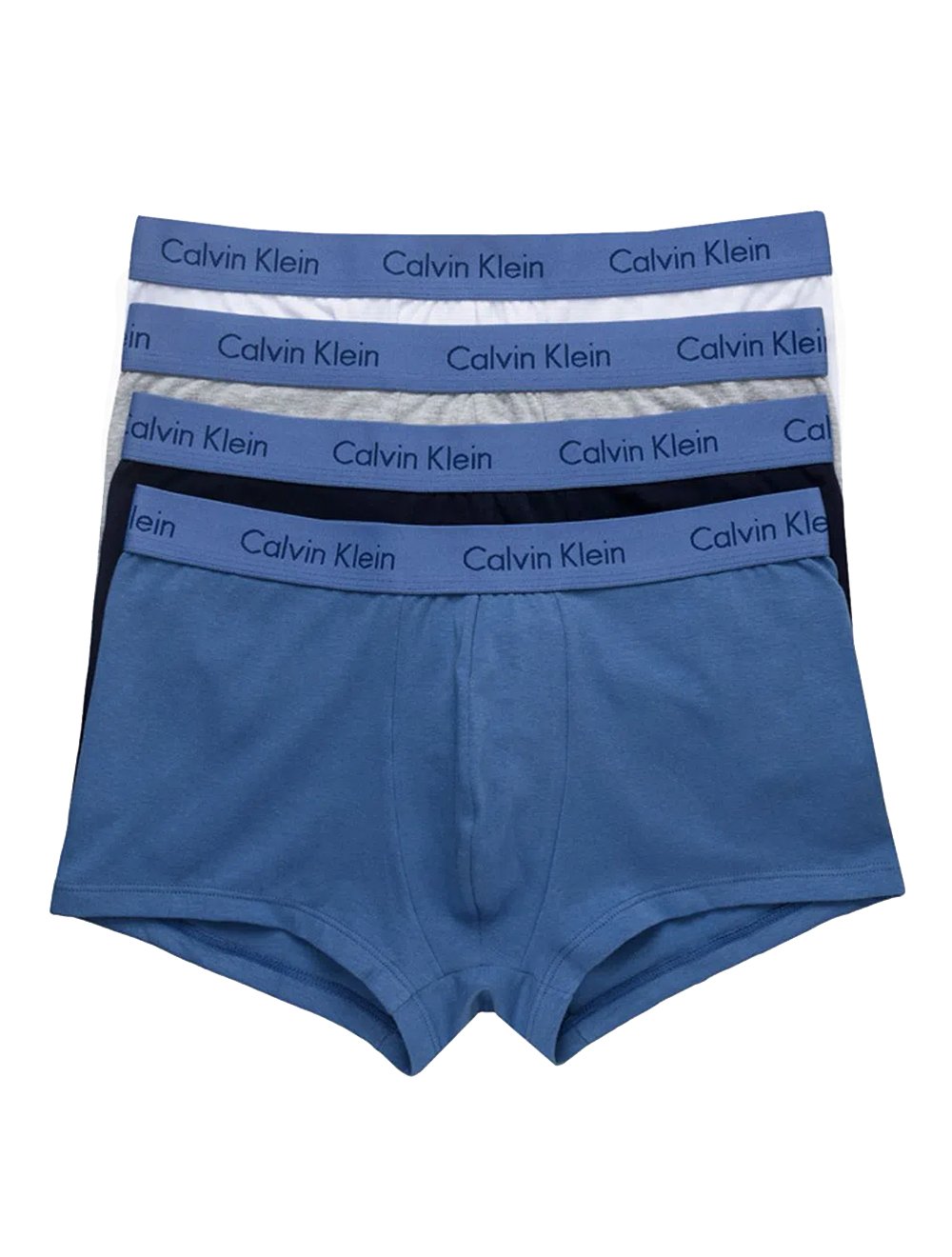 Cuecas Calvin Klein Low Rise Trunk Branca/ Mescla/ Azul/ Marinho Pack 4 UN