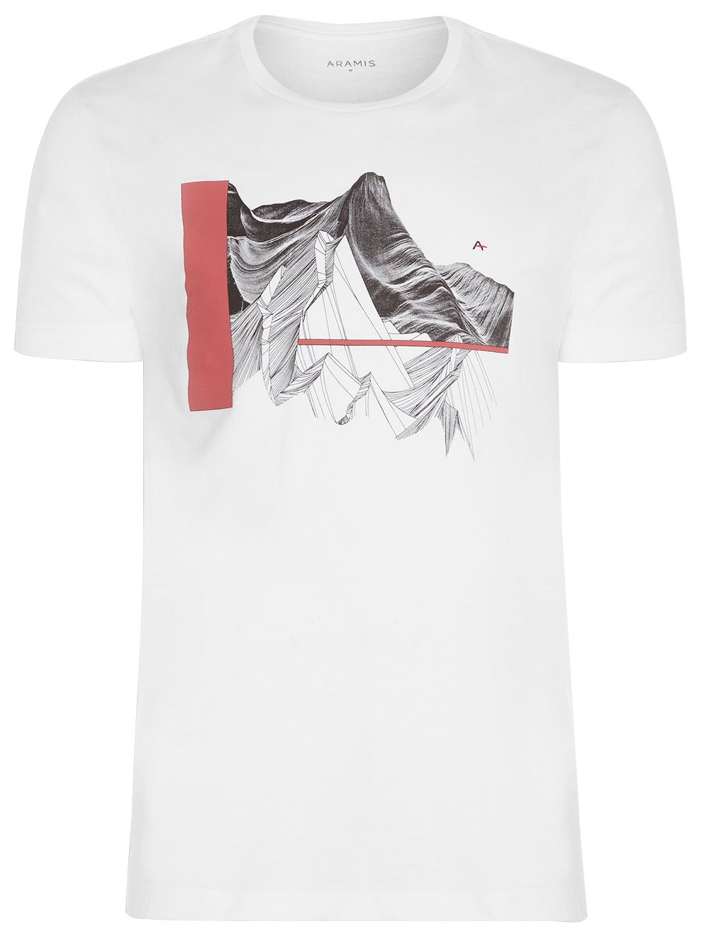 Camiseta Aramis Masculina Mountain Print Branca