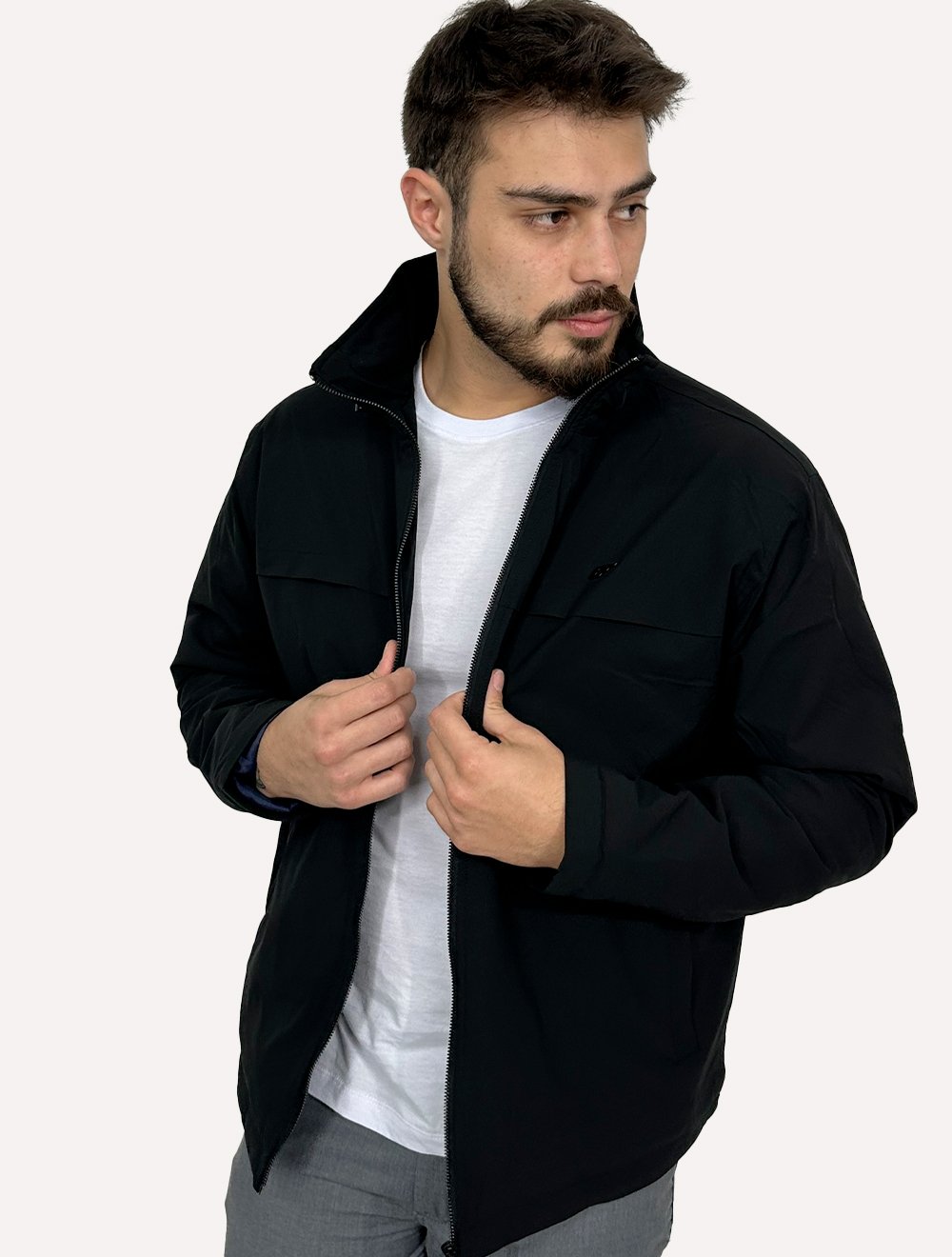 Jaqueta Ellus Masculina Nylon Paper W Hood Preta | Secret Outlet