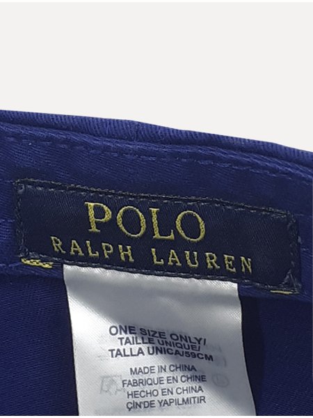 Boné Ralph Lauren Classic Yellow Logo Azul Royal