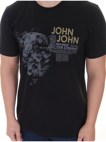 Camiseta John John Masculina Regular Maximize Skull Preta