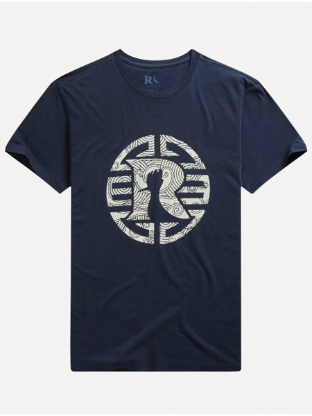 Camiseta Reserva Masculina Estampada R Mandarim Azul Marinho