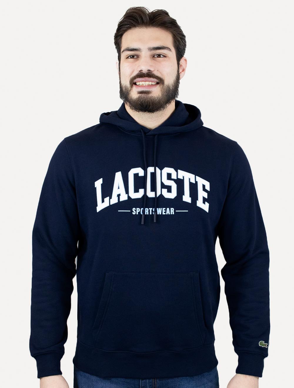 Moletom Lacoste Masculino Sportwear Hoodie Logo Cotton Azul