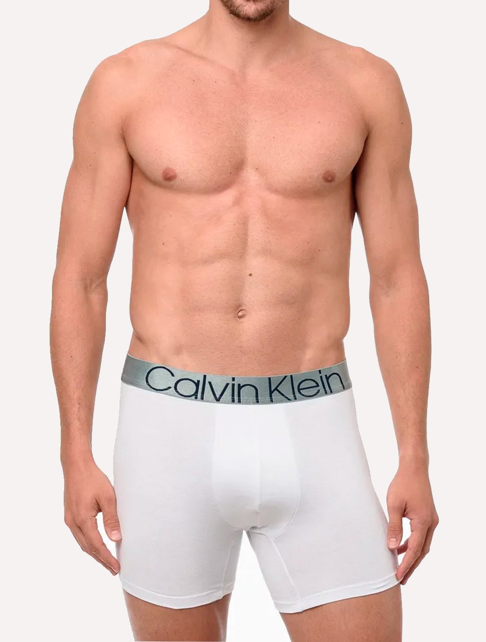 Cueca Calvin Klein Boxer Cotton CK Icon Branca 1UN