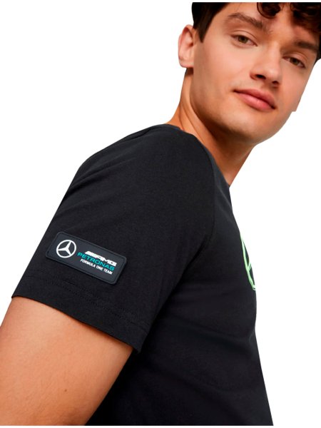 Camiseta Puma Masculina Mercedes-AMG Petronas Motorsport F1 Logo Preta
