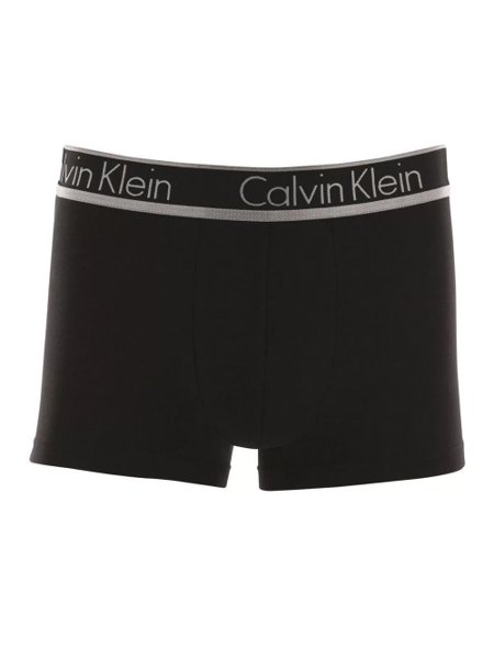 Cueca Trunk Branca com elástico prateado: Calvin Klein Top