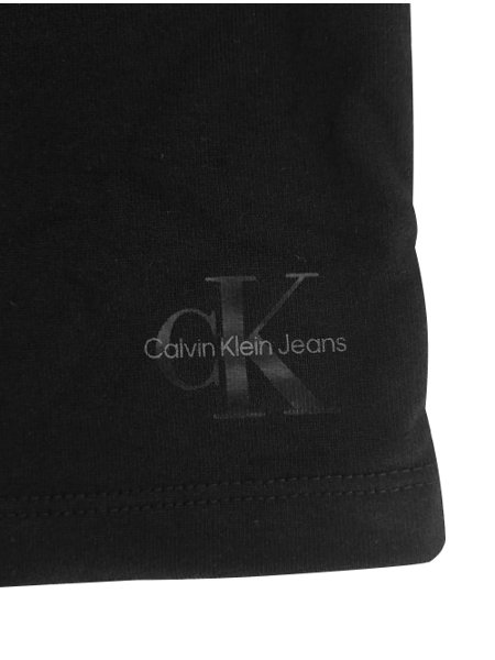 Bermuda Calvin Klein Jeans Moletom Masculina Dark RE Issue Preta