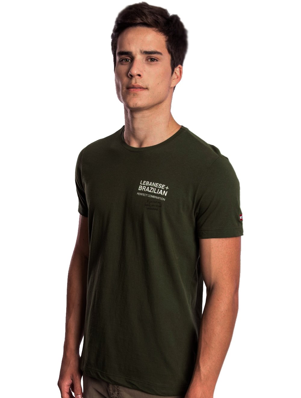 Camiseta Sergio K Masculina BR-LIB Combination Verde Militar