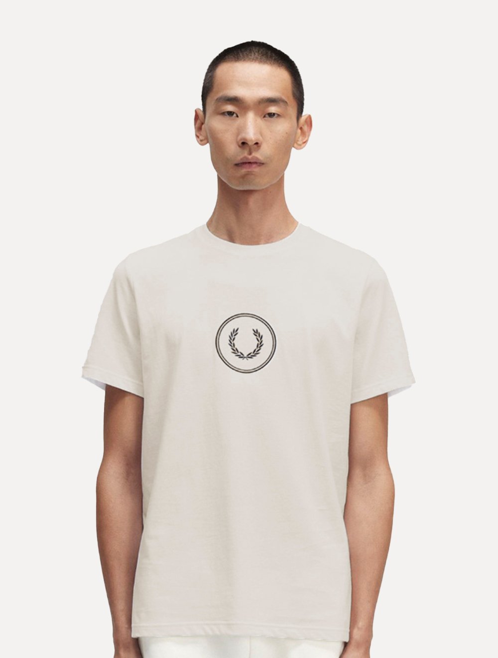 Camiseta Fred Perry Masculina Regular Circle Branding Branca