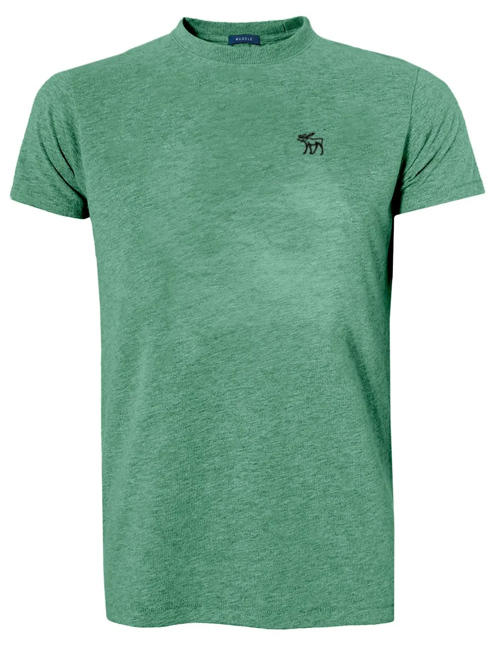 Camiseta Abercrombie Masculina Outline Black Icon Verde Mescla