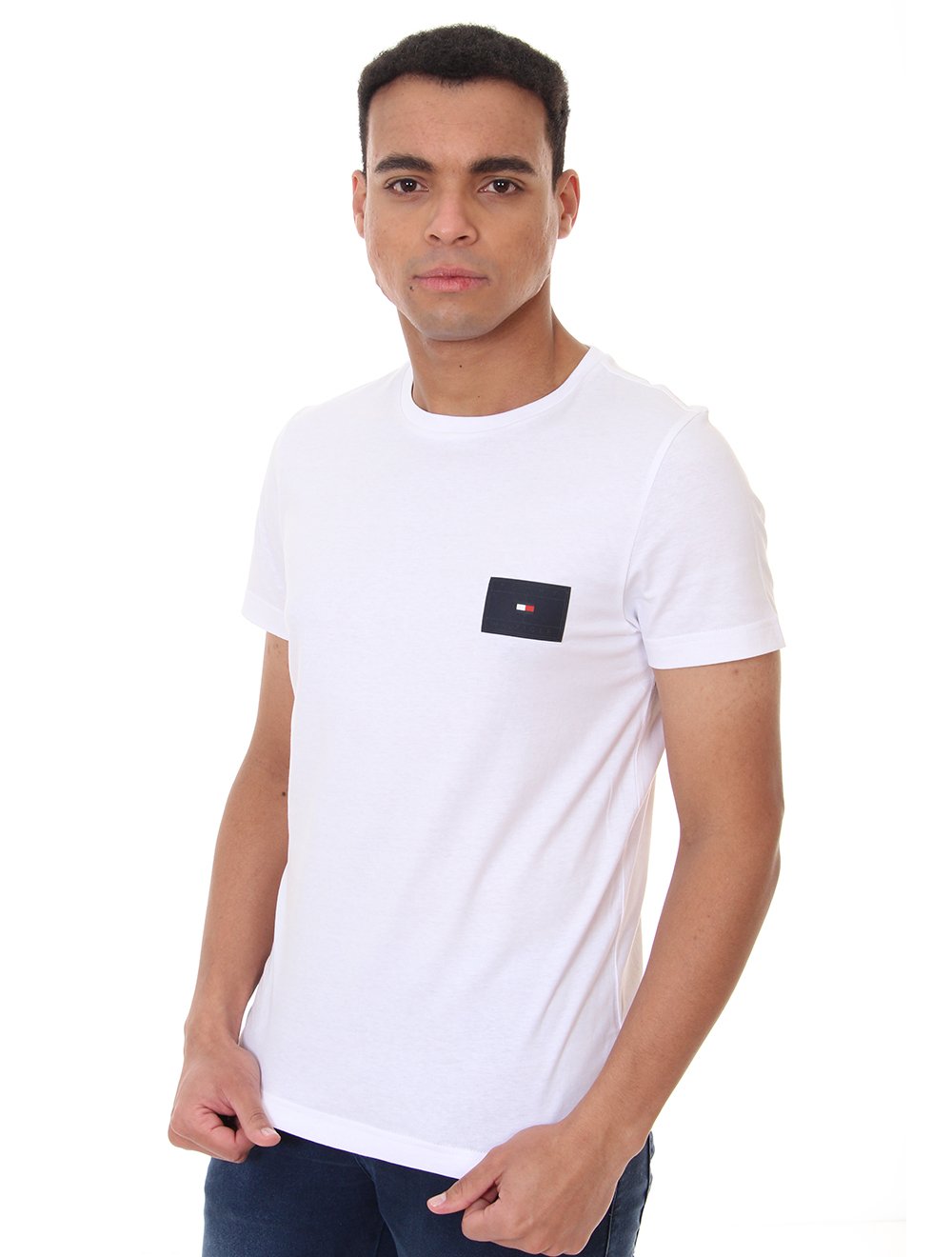 Camiseta Tommy Hilfiger Masculina Core Logo Tee Branca - Sea