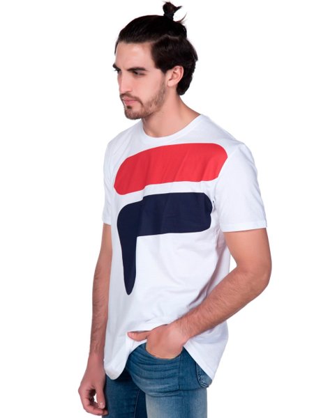 Camiseta Fila Masculina Floating F Oversize Branca