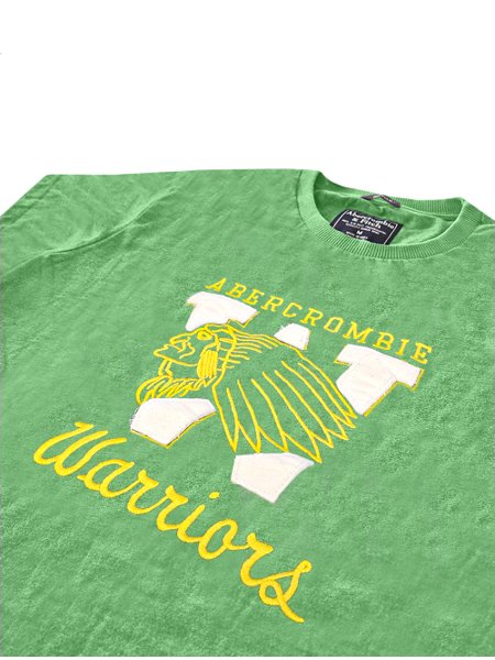 Camiseta Abercrombie Masculina Muscle Indian-W Warriors Verde Mescla