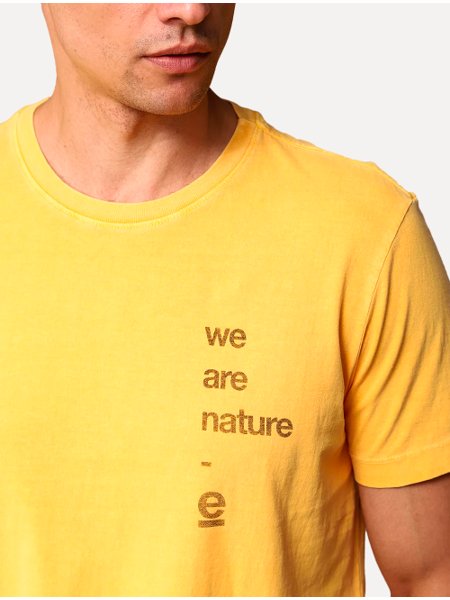 Camiseta Osklen Masculina Slim Stone We Are Nature Amarela