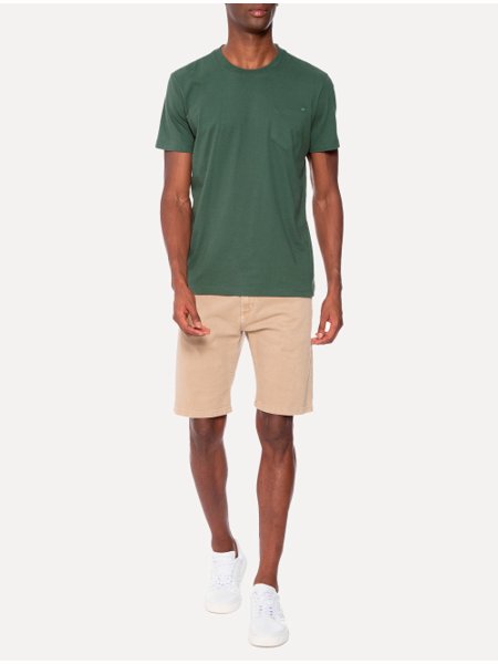Camiseta Ellus Cotton Fine Easa Pocket Classic Verde Escuro