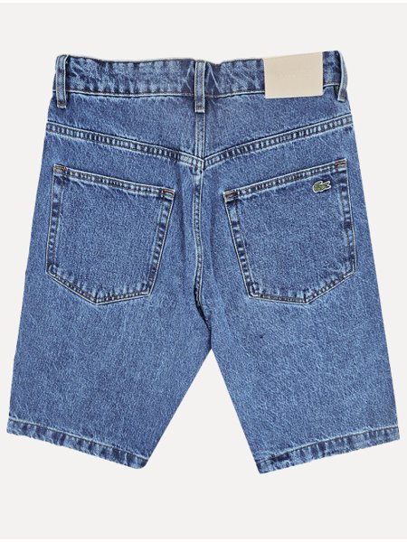 Bermuda Lacoste Jeans Masculina Essential Cotton Azul