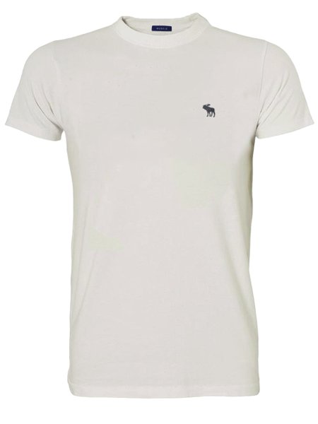 Camiseta Abercrombie Masculina Classic Grey Icon Branca