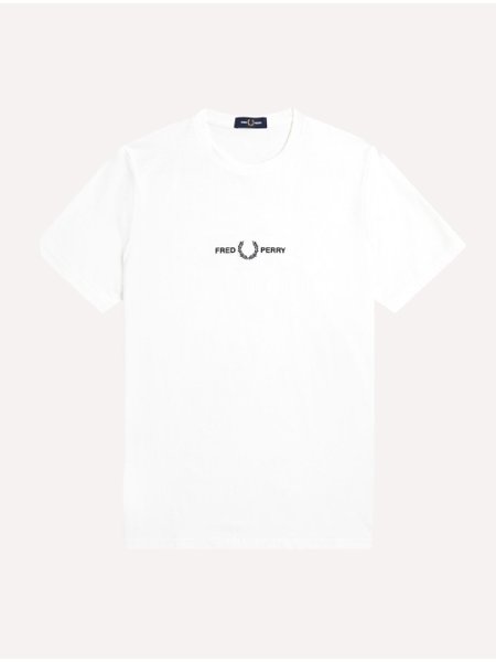 Camiseta Fred Perry Masculina Regular Embroidered Graphic Branca