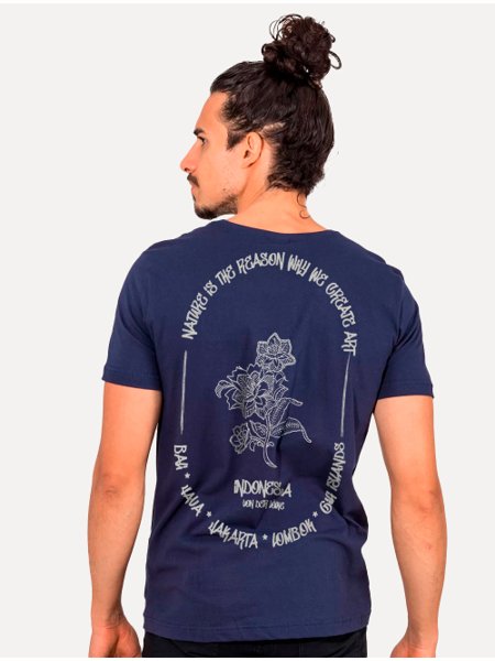 Camiseta Von der Volke Masculina Origineel Indonesia Azul Marinho