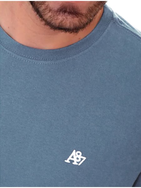 Camiseta Aeropostale Embroidered Light Logo A87 Azul Médio