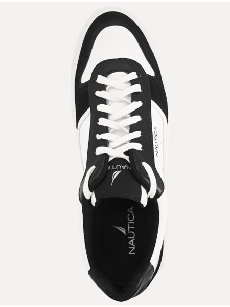 Tênis Nautica Masculino Firenze Couro Preto/Branco Secret Outlet