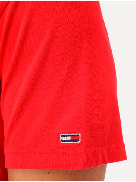 Camiseta Tommy Jeans Masculina Classic Linear Chest Vermelha