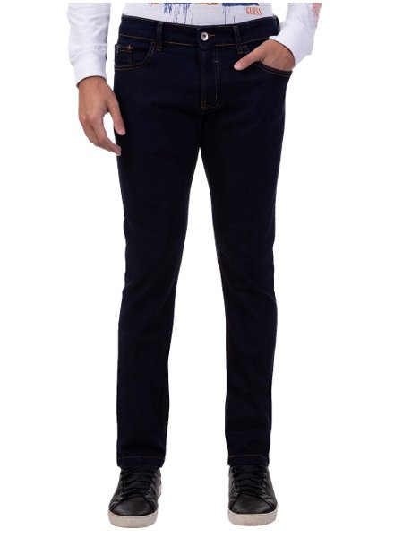 Calça Guess Jeans Masculina Slim Straight Azul Escuro