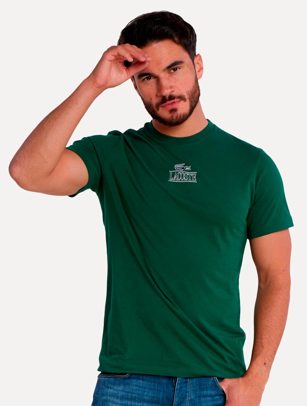 Camiseta Lacoste Masculina Regular Cotton Jersey Vintage Branded Verde