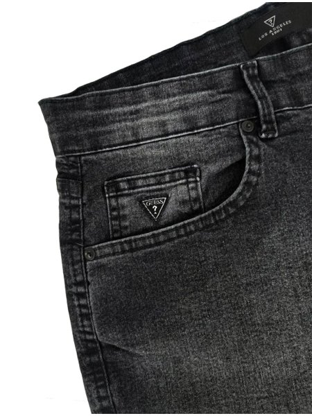 Calça Guess Jeans Masculina Skinny Stone Black Preta