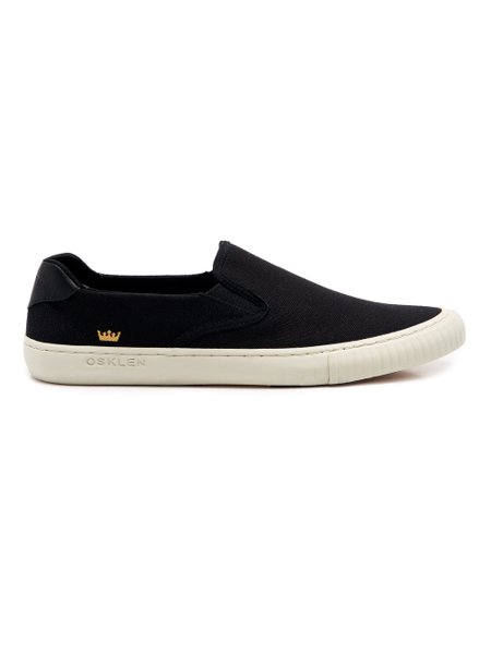 Tênis Osklen Masculino Slip On Canvas Preto Secret Outlet