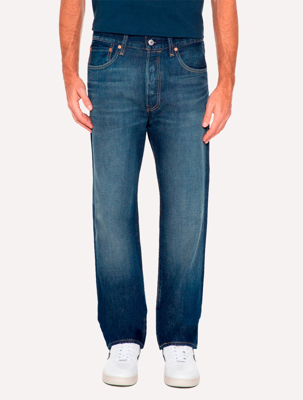 Calça Levis Jeans Masculina 511 Slim Stretch Greenish Azul Escuro