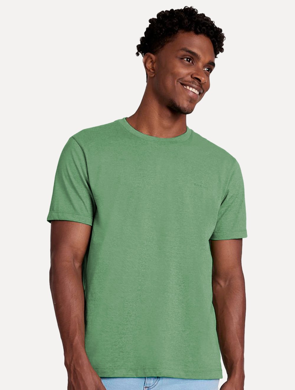 Camiseta Aramis Masculina Eco Lisa Cacto Verde Mescla