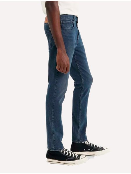 Calça Levis Jeans Masculina 512 Slim Taper Stretch Stone Azul Médio.
