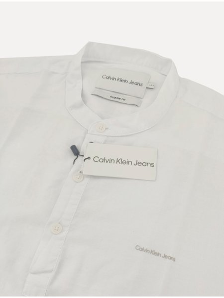 Camisa Calvin Klein Jeans Masculina Bata Regular Lisa Branca