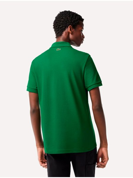 Polo Lacoste Masculina Regular Piquet Quilted Crocodile Badge Verde
