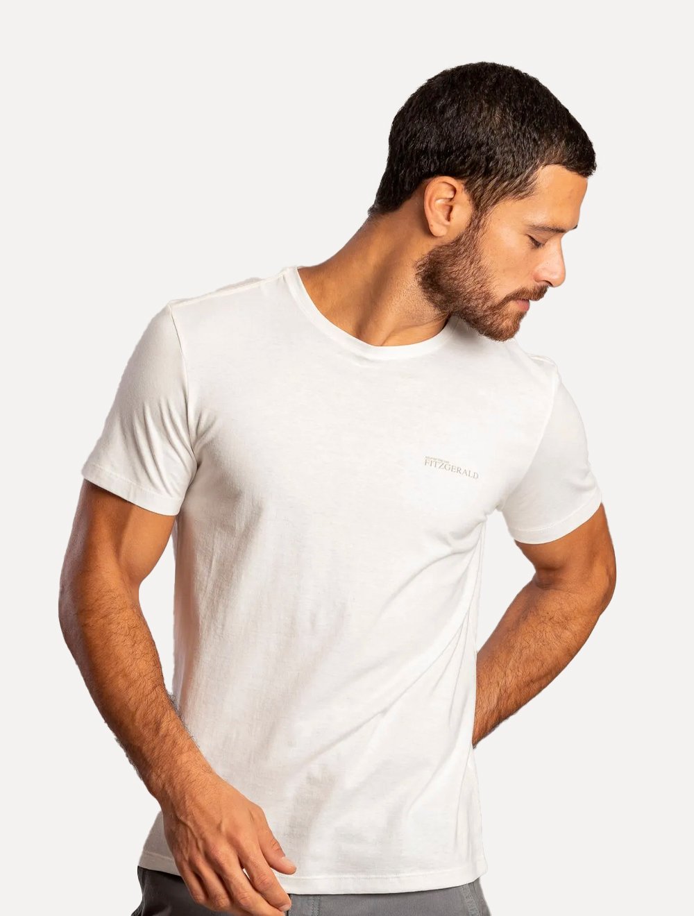 Camiseta Sergio K Masculina Fitzgerald Off-White
