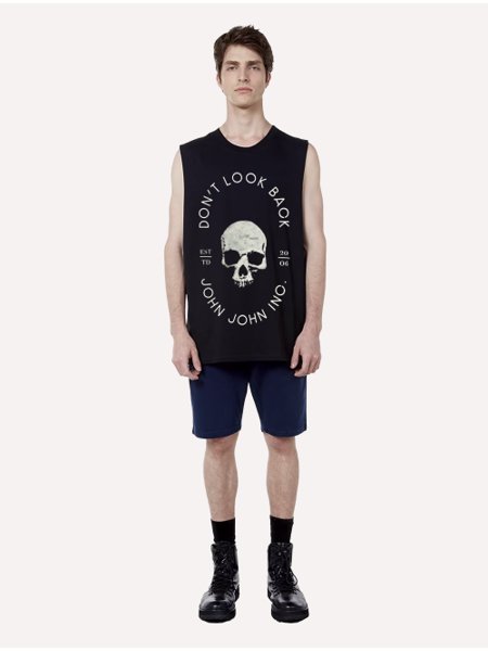 Regata John John Skate Caveira Masculina Preta - Dom Store Multimarcas  Vestuário Calçados Acessórios